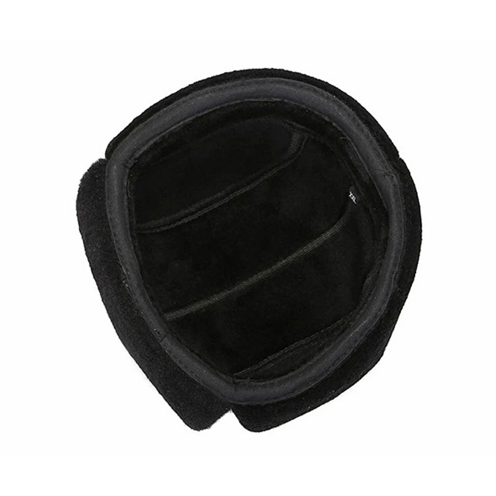 Новая зимняя русская мужская шапка бомбер из натуральной овечьей шерсти Толстая