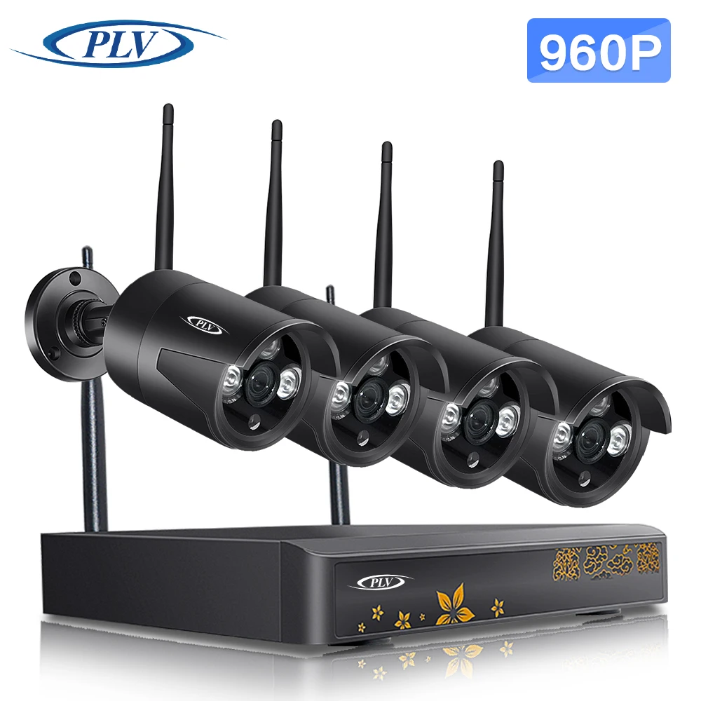Новые 4 шт. IP Камера WI FI CCTV Системы Беспроводной 960 P NVR 4CH HD Открытый ИК Ночное