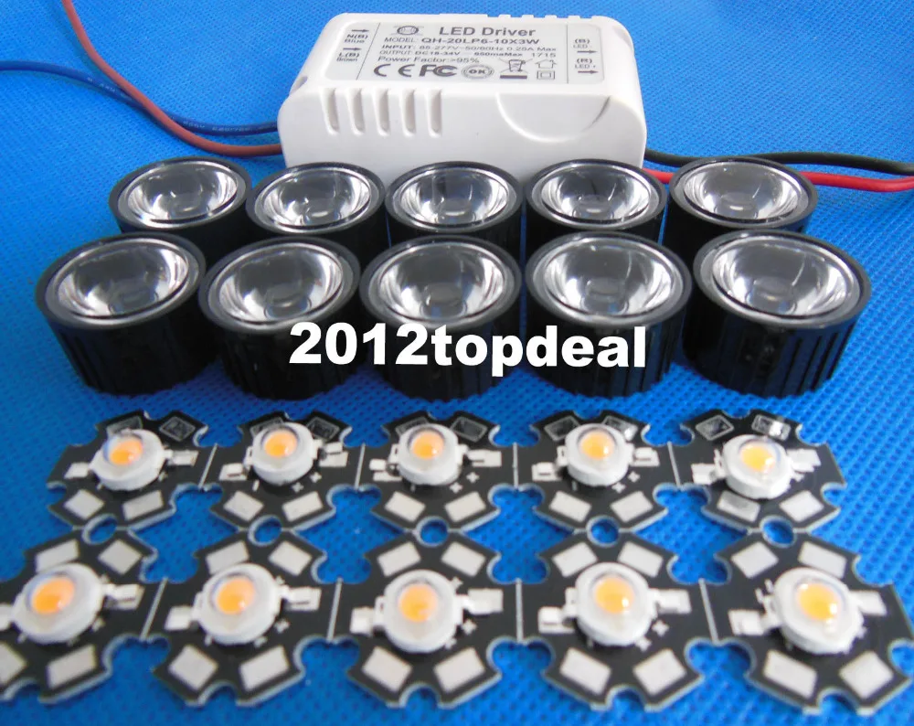 Светодиодная лампа полного спектра для выращивания растений 10x3 Вт 380 840 нм + 10 шт.