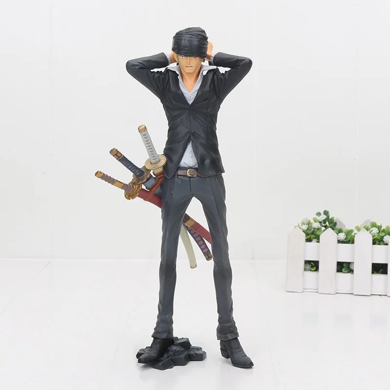 Аниме one piece Figure Roronoa Зоро фигурка битва Версия ренгоку онигири Зоро ПВХ модель куклы 13-26 см игрушки - Цвет: 3482 26cm Zoro3 bag