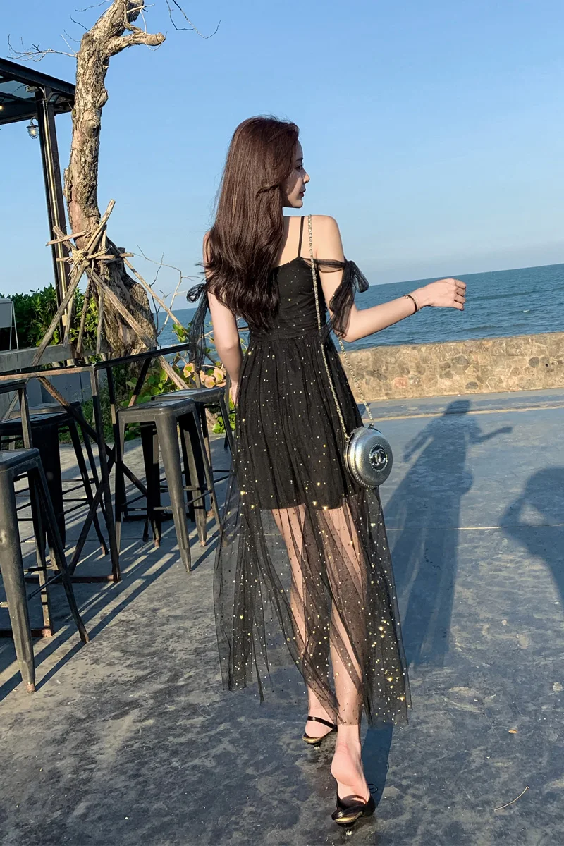 Бесплатная доставка летнее платье с воротником слэш Стройное Сексуальное