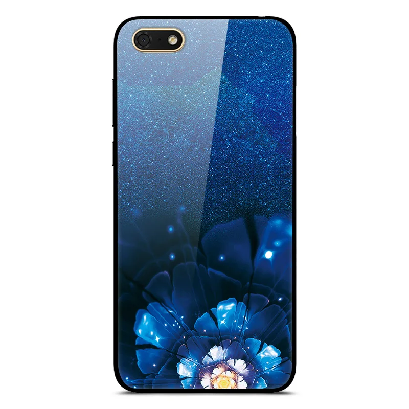 22 Honor 7A чехол 5,4" закаленное Стекло Жесткий PC задняя крышка чехол для телефона для huawei Honor 7A DUA-L22 крышка планета мягкий TPU бампер на хонор 7A чехлы Honor7A - Цвет: 22