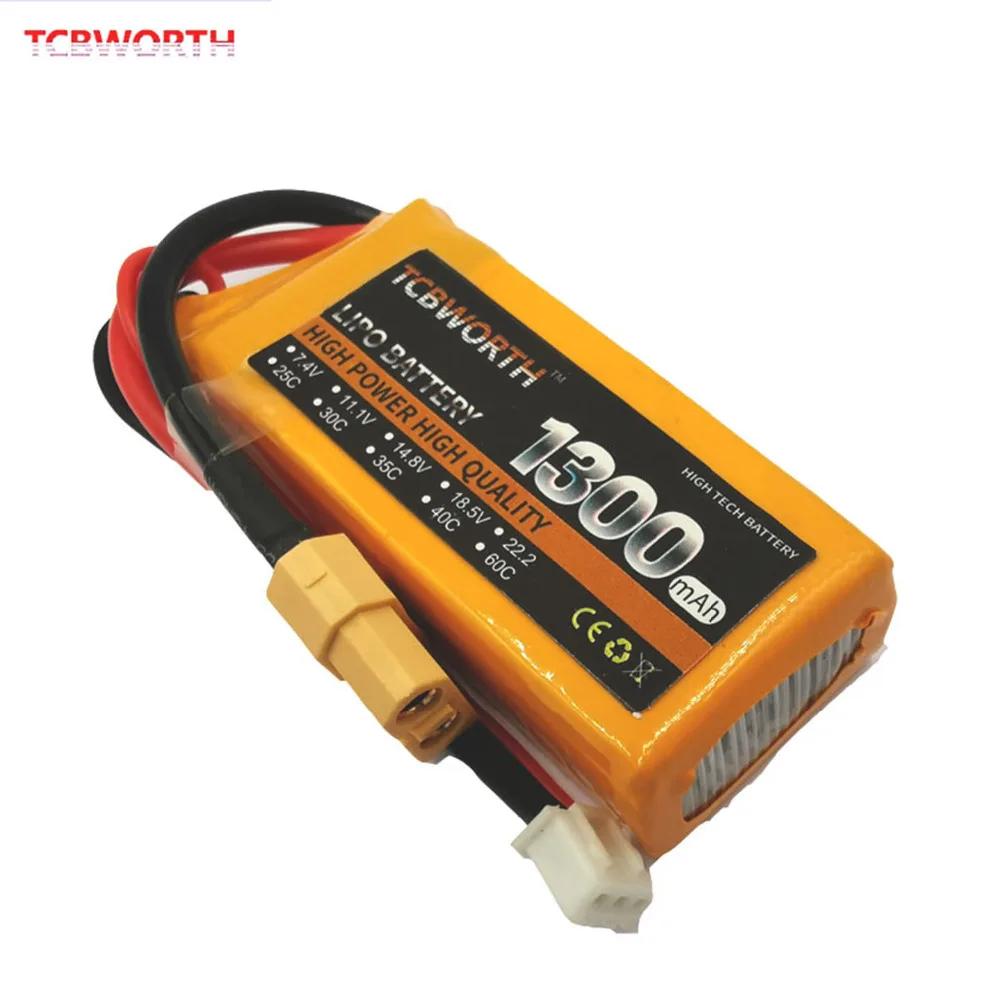 Радиоуправляемая игрушка LiPo батарея 2S 7,4 v 900mAh 1300mAh 2200mAh 3300mAh 4500mAh 6000mAh 25C 35C для радиоуправляемый самолет, Квадрокоптер, автомобильный вертолет 2S LiPo