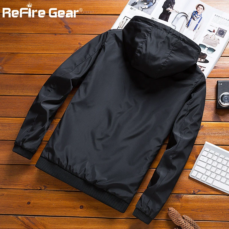 Куртка ReFire Gear мужская с капюшоном повседневная ветрозащитная тонкая Модная