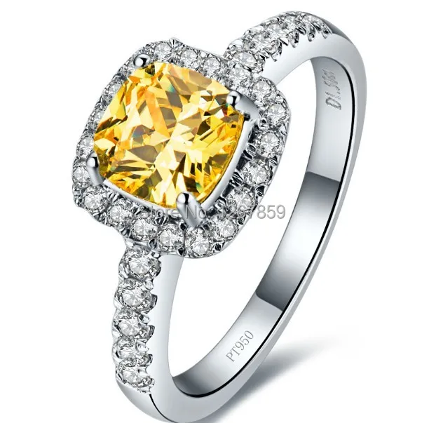 3Ct Awesome Cushion Cut NSCD красивый бриллиант кольца для женщин обручальные из серебра 925