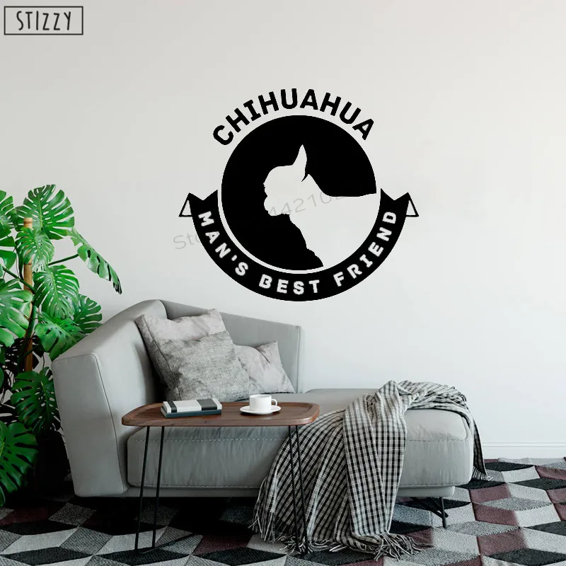 Настенная Наклейка stizzy Креативный дизайн Чихуахуа собака животные настенные