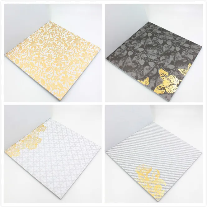 36 листов/партия винтажные черные золотые цветочные узоры | Дом и сад