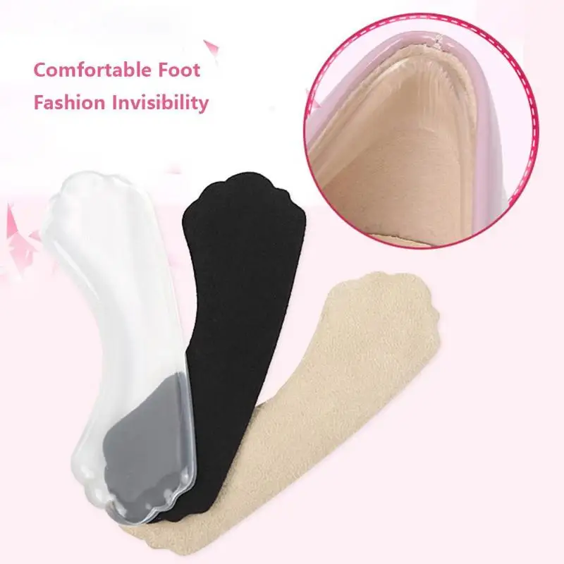 1 Pair High Quality Rearfoot Insoles Transparent Slip-resistant Foot Shoes Stickers Pad Gel Heel Care Shoe Insert | Красота и