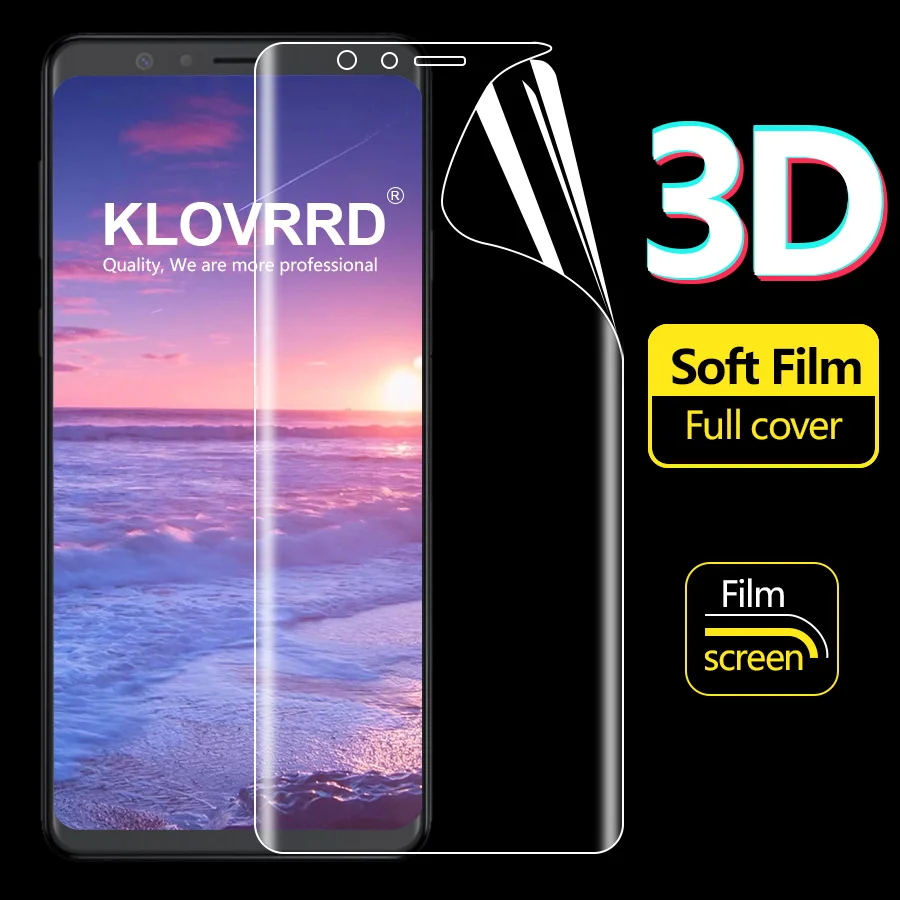 KLOVRRD мягкий Полноэкранный протектор для samsung Galaxy A9 A8 A6 Plus 2018 A3 A5 A7 2017 Гидрогелевая