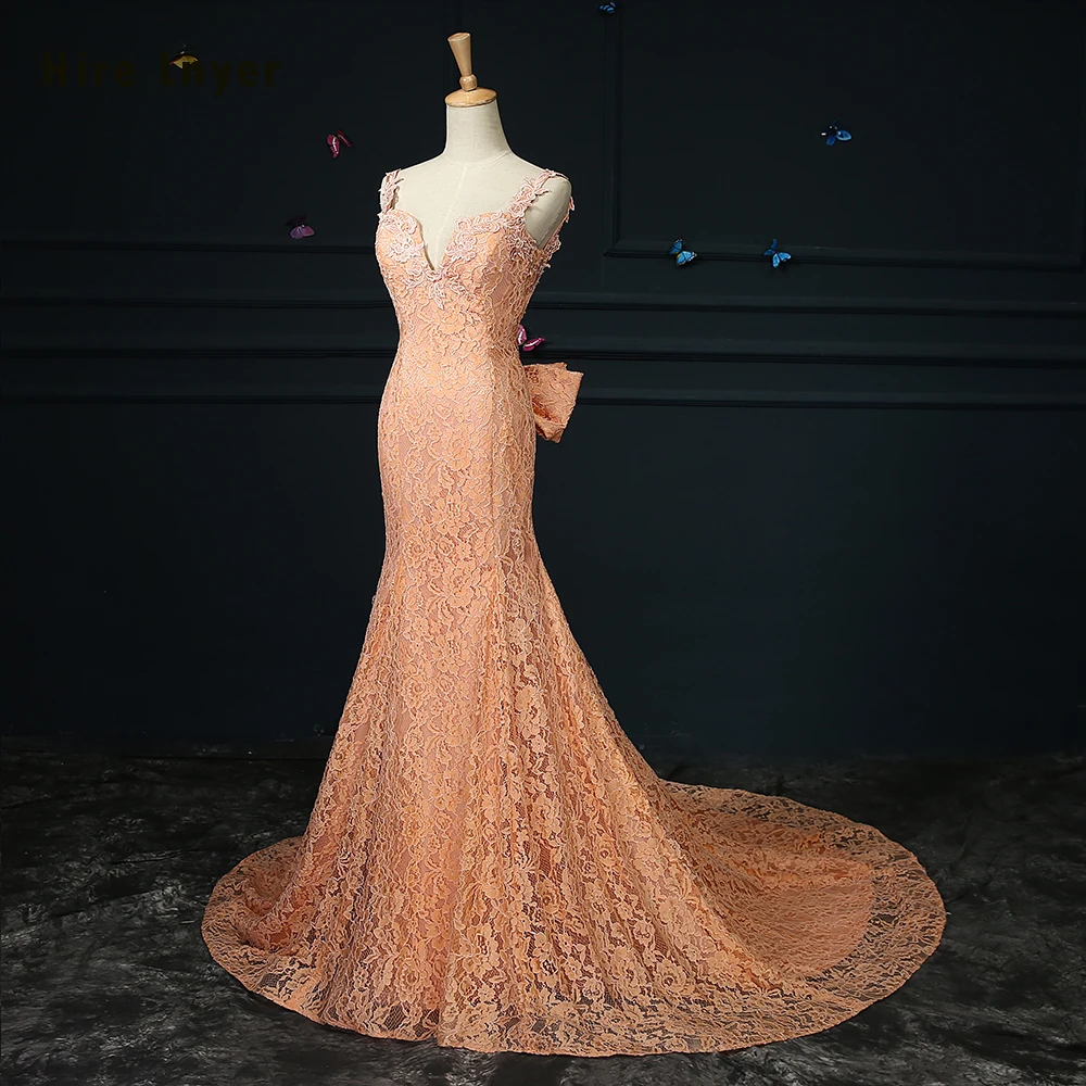 Новое поступление Vestido De Noiva Com Renda сексуальное оранжевое свадебное платье с