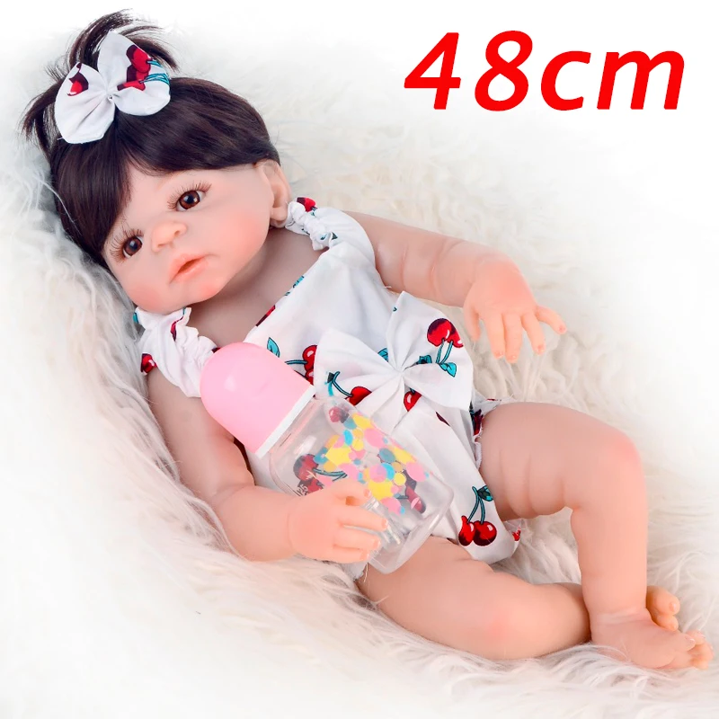 48 см силиконовая кукла bebe reborn baby настоящая Милая Короткая Детская Принцесса для