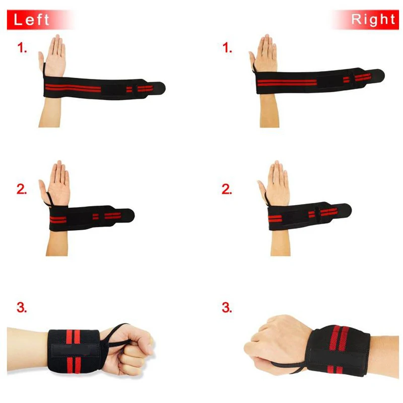 

AOLIKES 1 Pair Weightlifting Wristband Sport Professional Training Hand Bands Wrist Support Straps Wraps Guards For Gym Fitness