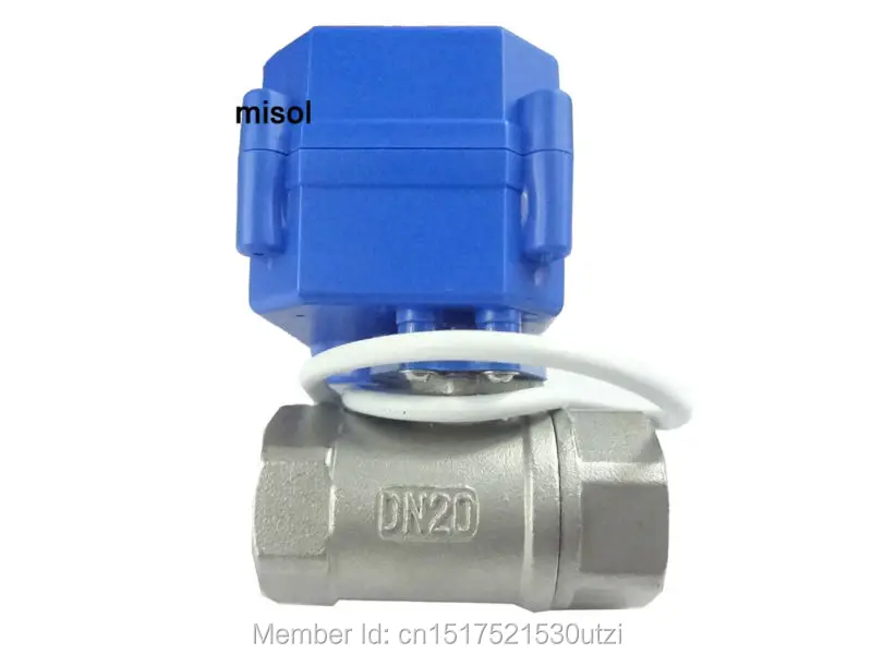 

Motorized valve G3/4" DN20 (reduce port) 2 way 12VDC CR01, stainless steel, electrical valve
