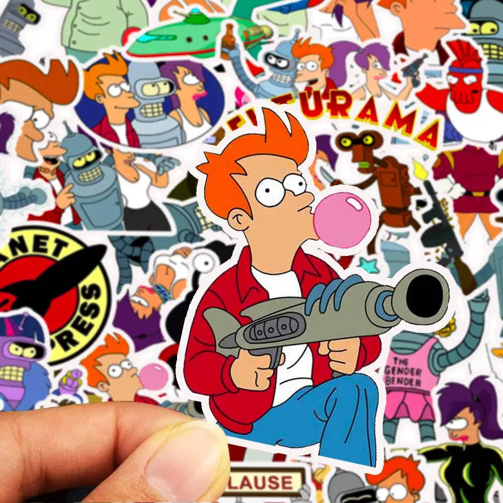50 шт. Futurama мультфильм детские игрушки украшения наклейки для DIY Скрапбукинг альбом багаж ноутбук телефон наклейки