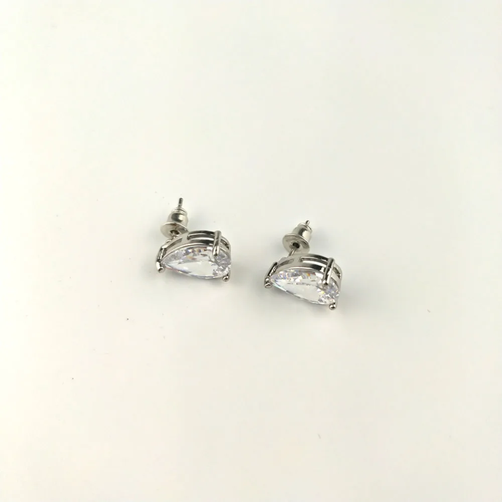 Godzgift Brand High Quality Silvery Color Long Black Natural Crystal Brass Earring Fashion Women Jewelry New Chic JE0083 | Украшения и
