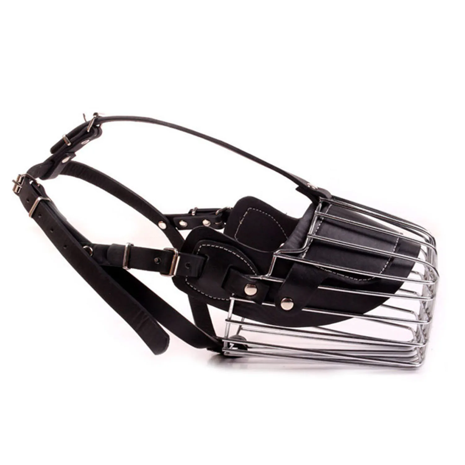 Style B Black Регулируемый намордник для собак, кожа, ПЭТ, рот, корзина, маска, не кора, анти-кусание, клетка, гибкие ремни, анти-подложка, маленькие, большие собаки, мордочки - Цвет: Style B Black