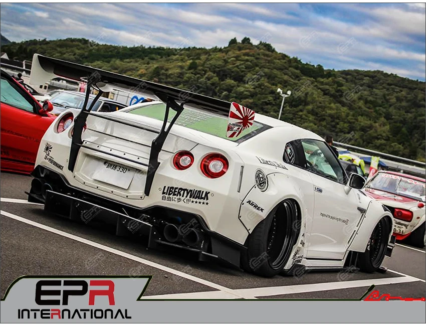 Для Nissan GTR R35 CBA DBA LBV2 стиль полный широкий обвес наборы(FB/RB/SSD/SS/RF/FF/FL/RS/DIF/HOOD) для GTR R35