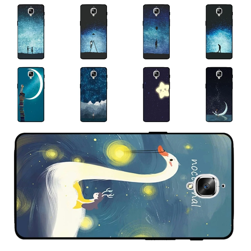 Черный мягкий ТПУ для OnePlus 3/3t DIY чехол телефона One Plus 3 3T оболочка ультра тонкий с