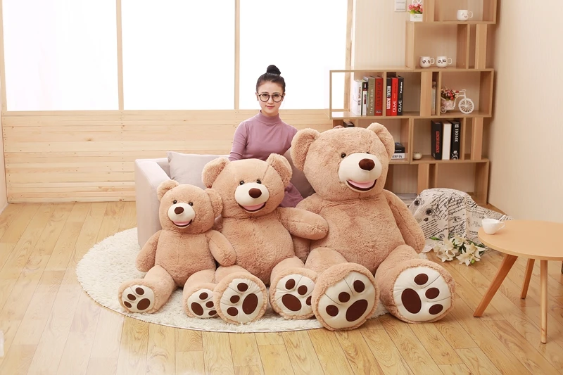 1 шт., 100-200 см, американский гигантский плюшевый мишка, плюшевые игрушки, мягкий плюшевый мишка, кожа, популярные подарки на день рождения и День святого Валентина для девочек, детские игрушки