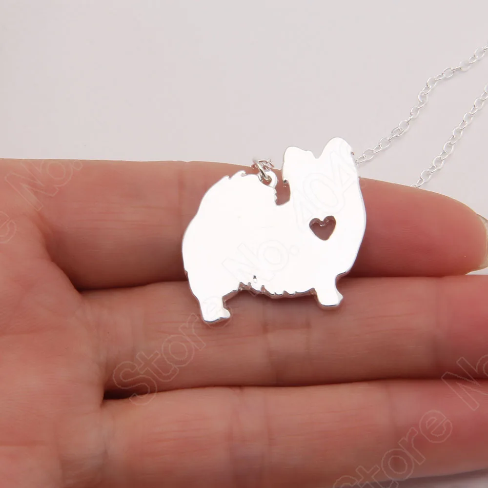 Женское Ожерелье бабочка с подвеской в виде щенка сердца собаки|necklaces & pendants|dog