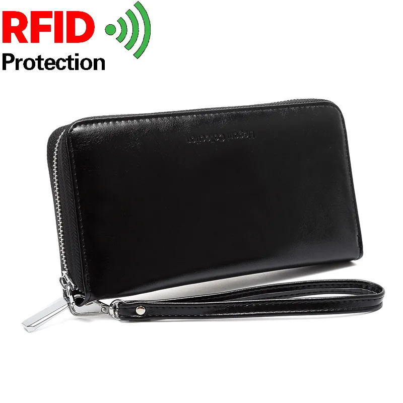 Кошелек женский длинный из натуральной кожи с Rfid защитой|Мужские кошельки| |