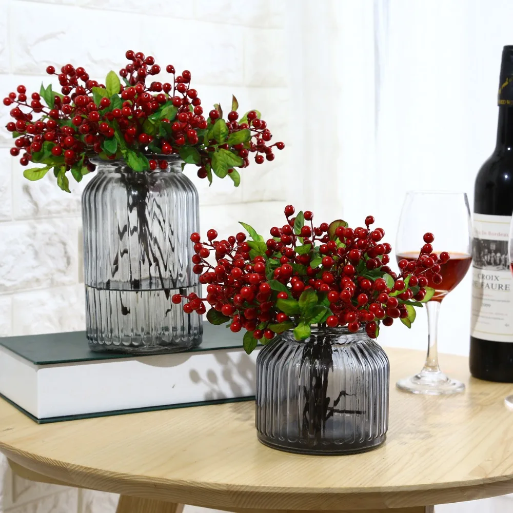 

12ps Artificial Berry Plants California Berries Simulated Berry Artificial Flowers Wedding Decoration Home Garden Decor