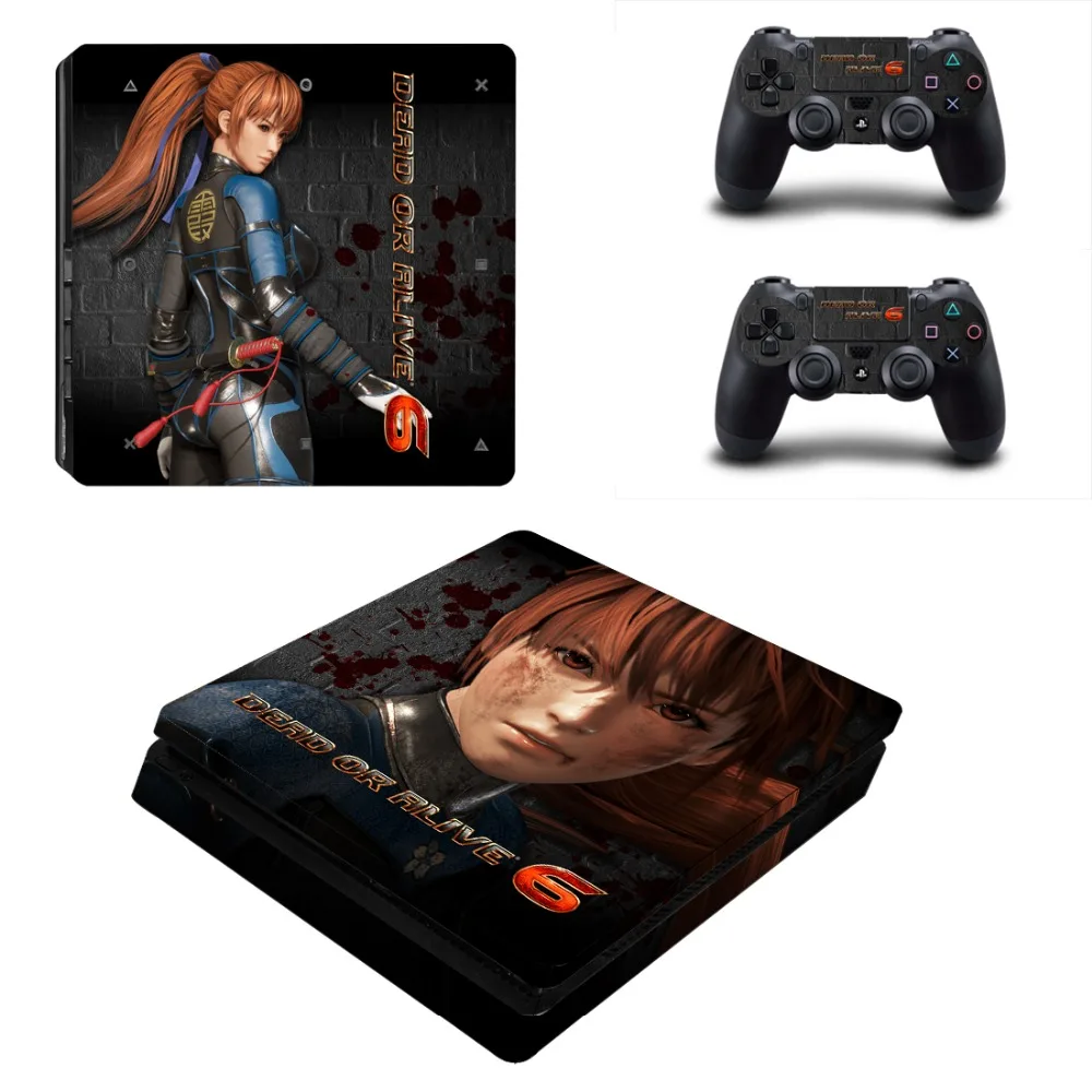 Виниловая наклейка Game Dead or Alive 6 для консоли Playstation 4 и 2 контроллеров PS4 Slim