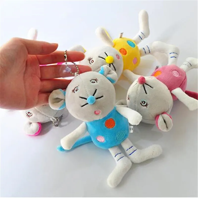 HANDANWEIRAN 1 шт PP Хлопок Новый Kawaii 10 см цвет мышь мягкие подвески для игрушек крысиная