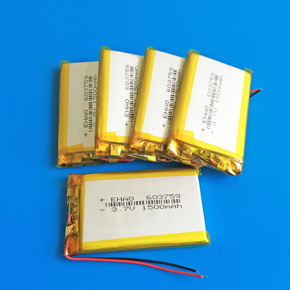 5 шт. 3 7 V 1500mAh lipo полимерная литиевая аккумуляторная батарея для MP3 GPS навигатор DVD