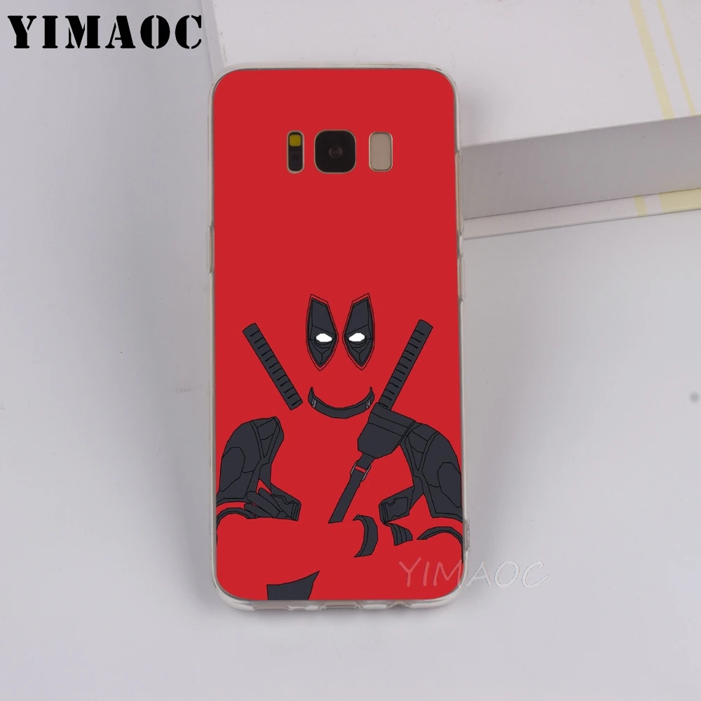 Мягкий ТПУ чехол YIMAOC Deadpool для Galaxy j3 j5 j6 j7 A5 2016 2017 A6 A9 2018 Note 8 9 S7 edge S8 S9 S10 Plus S10e |