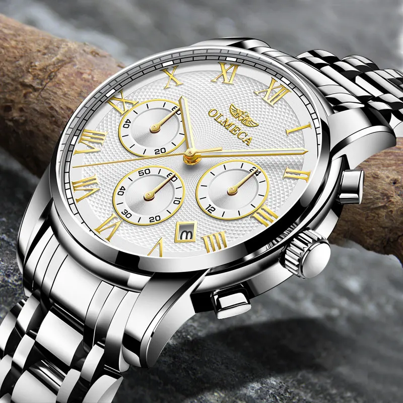 Топ бренд часы Роскошный хронограф водонепроницаемые Montre Homme военные для мужчин