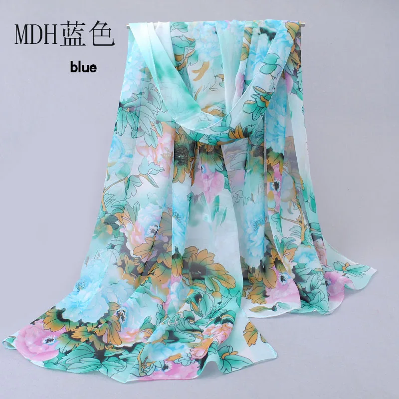 MDH blue Из Индии горячая Распродажа новые женские на 4 сезона шарфы в горошек бархатный шифоновый богемный цветочный Модный летний Прямая поставка mdh - Цвет: MDH blue