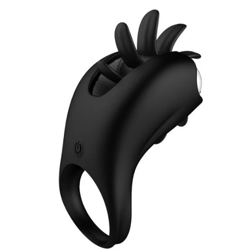 Силиконовый вибратор для клитора с вращением на язык оральные женские секс