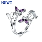 MNWT модное очаровательное женское кольцо Стразы Бабочка высокого качества Свадебные Кольца для женщин подарок леди ювелирные изделия для вечеринки