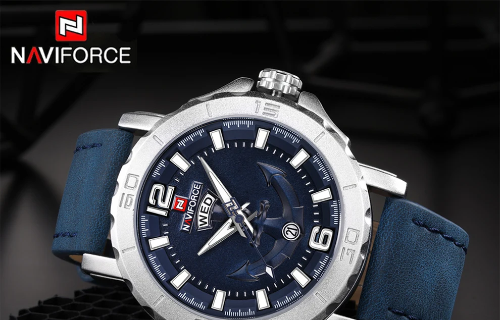 Лидирующий бренд NAVIFORCE мужские креативные спортивные водонепроницаемые часы мужские деловые кварцевые наручные часы Мужские часы Relogio Masculino