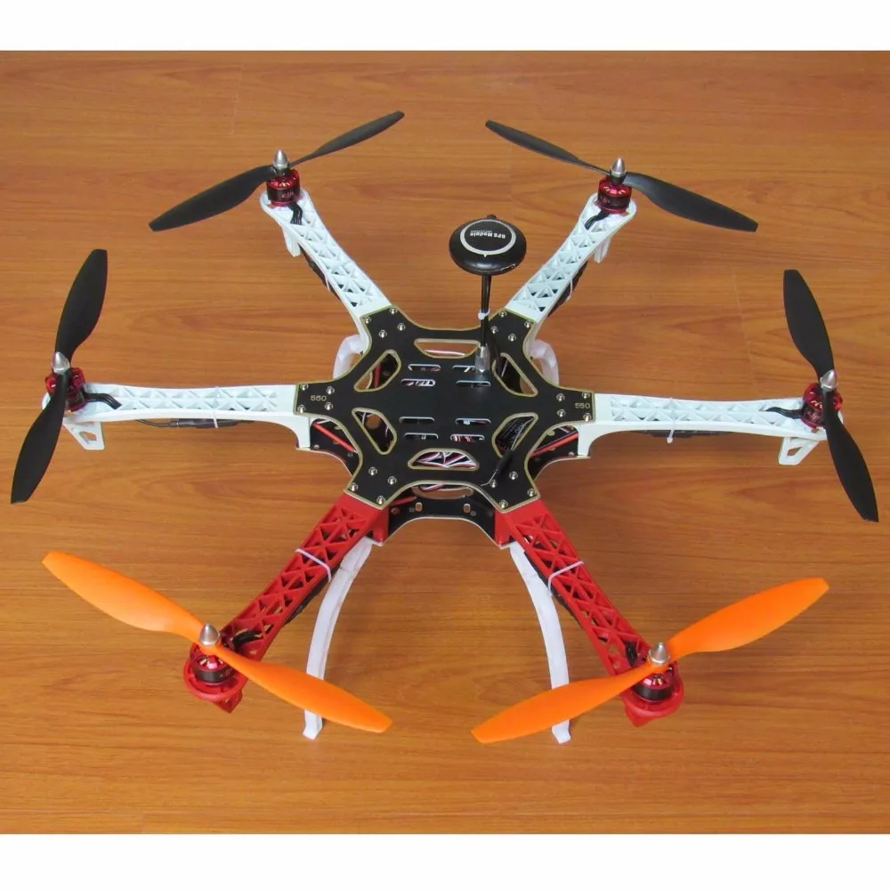 Самодельный F550 гексакоптер Pixhawk контроллер для борьбы устройство GPS Simonk 30A ESC 2212