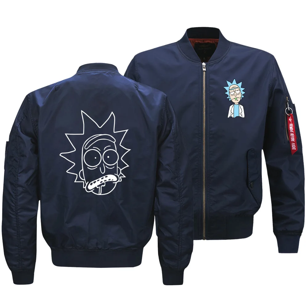 Rick and Morty/утолщенная летная куртка из чистого хлопка для мужчин сезон осень зима