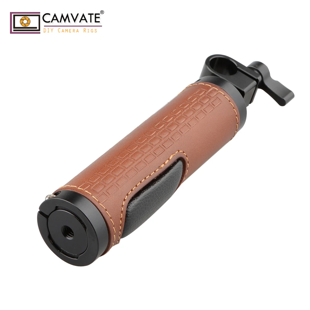 CAMVATE кожаная ручка с 15 мм одиночный штанговый зажим &amp 1/4 &quot 20 резьбовое отверстие