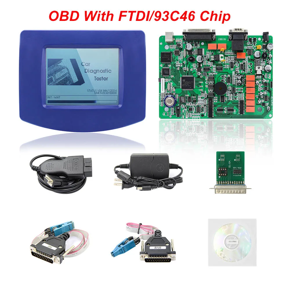 DHL DIGIPROG 3 V4.94 полный набор кабелей коррекция одометра ECU программист, инструмент FTDI 93C46 чип DIGIPROG-3 корректор - Цвет: FTDI OBD