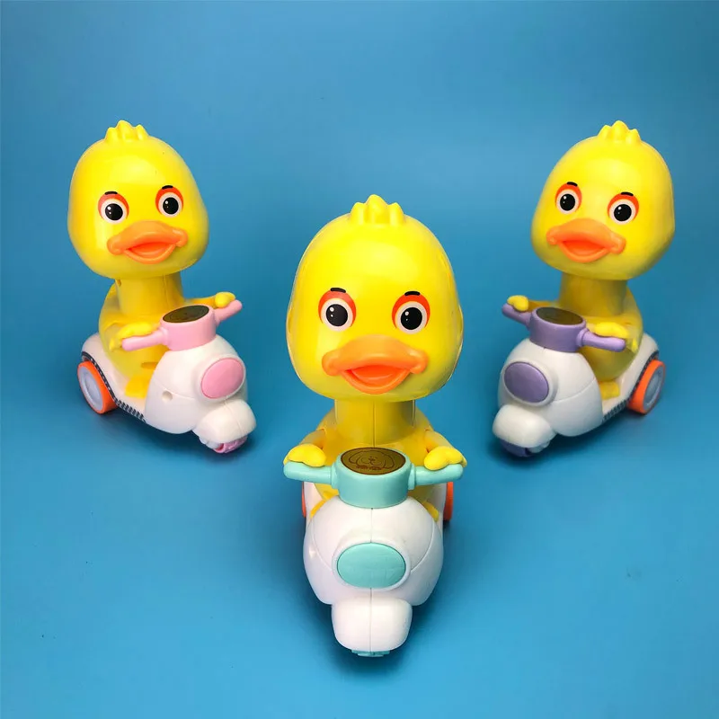 Newest Explosive Pressure on Little Yellow Duck Return Cartoon Tricycle Gift Meng Non Remote Control Children's Toy |