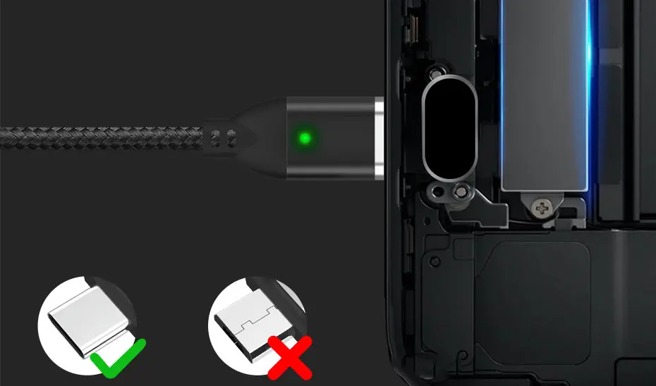 TOPK [5-Pack] 1M 3A Магнитный кабель для быстрой зарядки type-C для samsung S9 S8 Note 8 7 6 для Xiaomi mi8 mix Для huawei P10 P9
