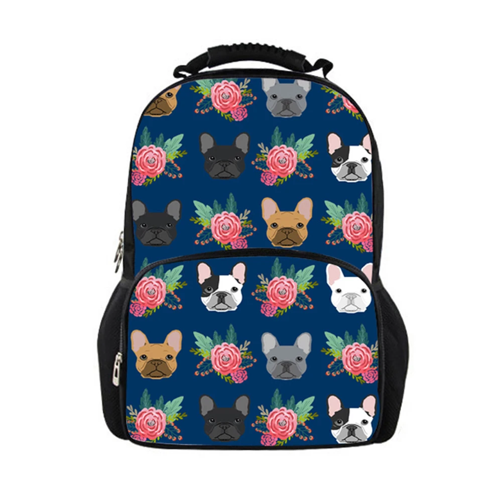 Индивидуальный мужской рюкзак с принтом французского бульдога школьные рюкзаки