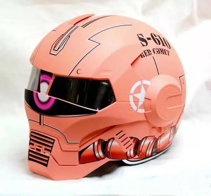 NEW style 610 Pink Gouda Zach MASEI motorcycle helmet IRONMAN Iron Man open face casque motocross | Автомобили и мотоциклы
