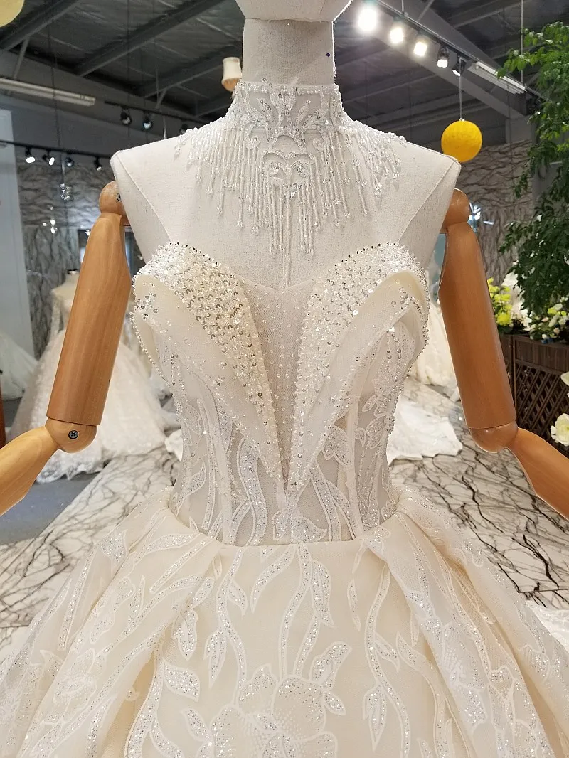 LS66412 блестящее кружевное модное свадебное платье для девочек пикантные без бретелек Кристальные милые платья с цепочкой на плечо Быстрая