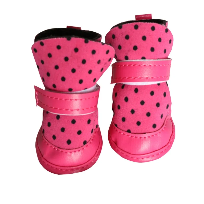 4 шт./компл. обувь для домашних собак Сезон осень зима Искусственная кожа