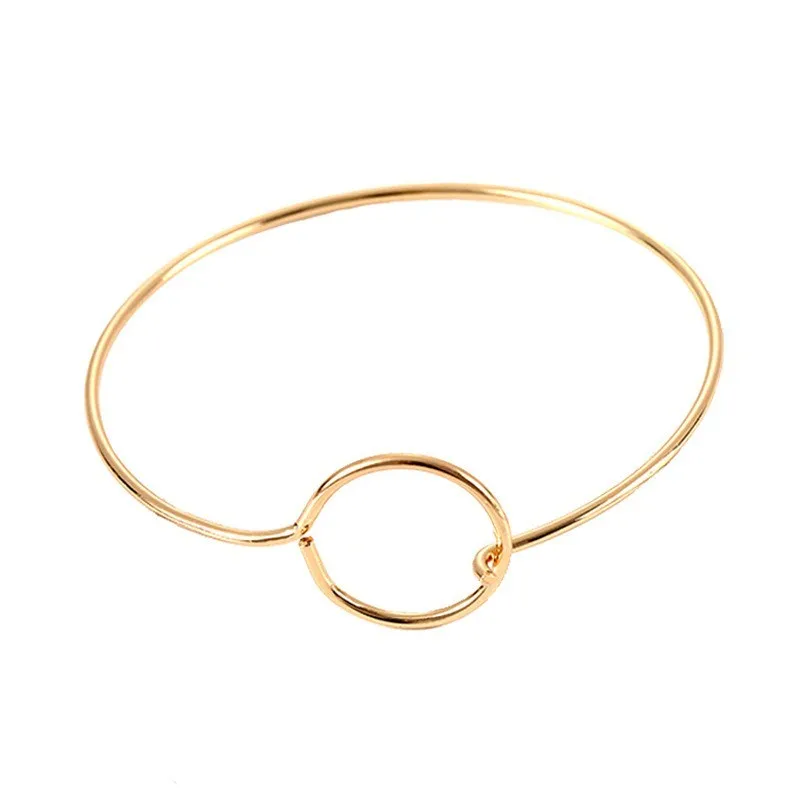 002 Gold Новая мода, открытые очаровательные браслеты-манжеты и браслеты для женщин, простые треугольные сердечки, сердце, узел, лист, стрелка, браслеты, крошечные ювелирные изделия - Окраска металла: 002 Gold