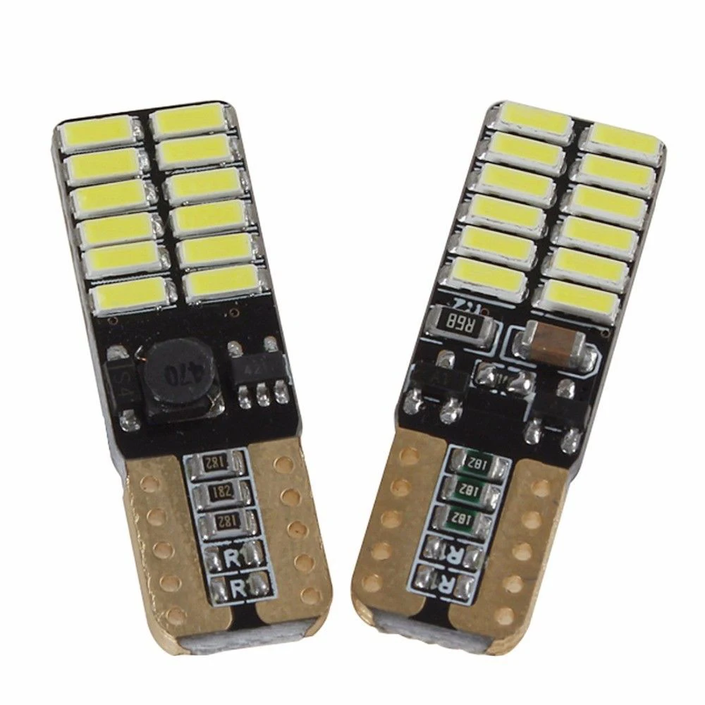 YSY 4 шт. 800 люменов T10 W5W 2825 168 светодиодный CanBus без ошибок 4014 24 SMD 5 Вт автомобильный