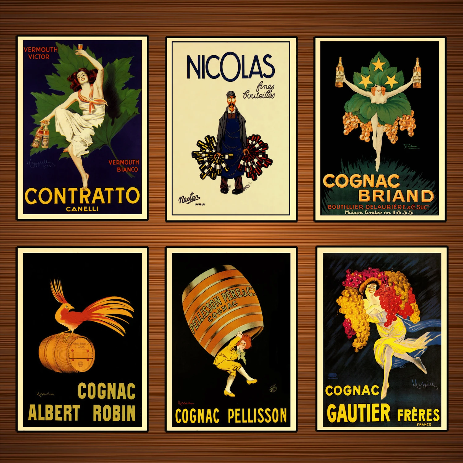 Винтажный постер на спиртовой воды вино коньяк pellisson классические картины холсте