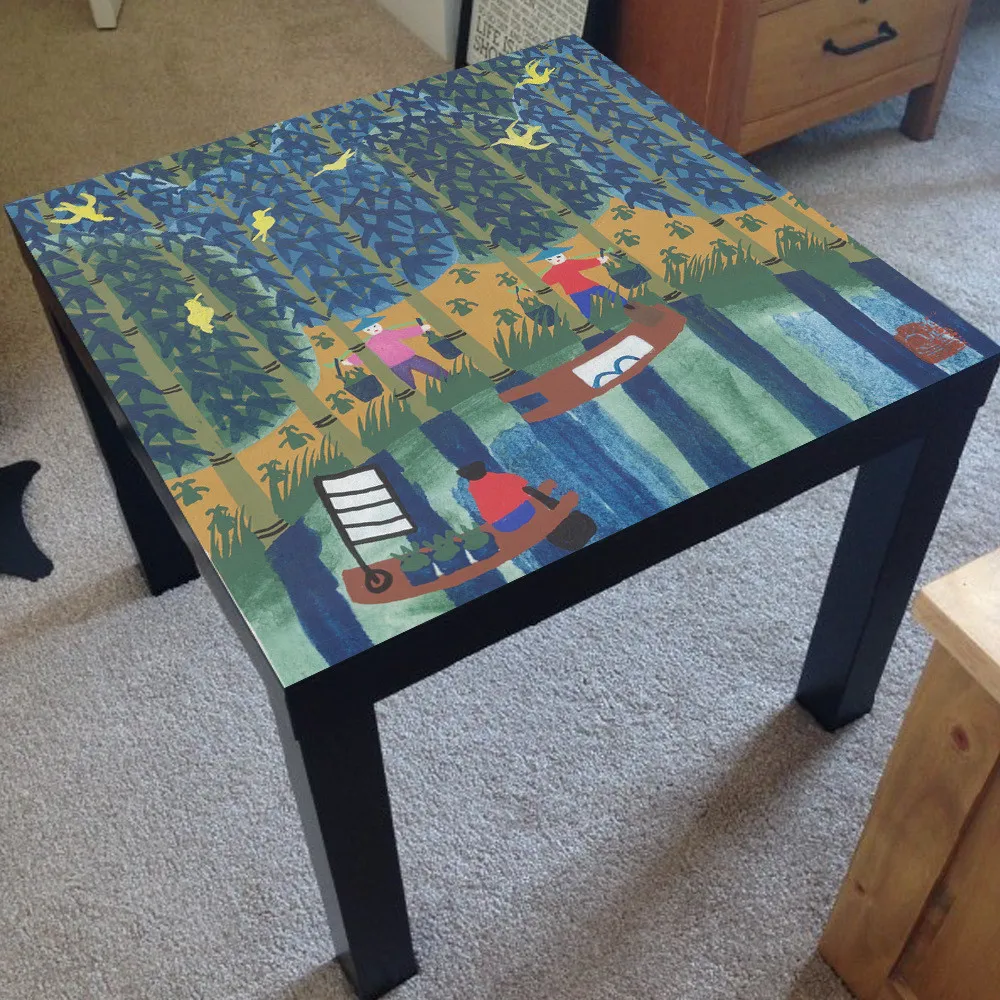 

55*55cm Free Life Waterproof PVC Table Wall Art Furniture Removable Easy to Clean Peel and Stick Waterproof Oilproof Wallpaper