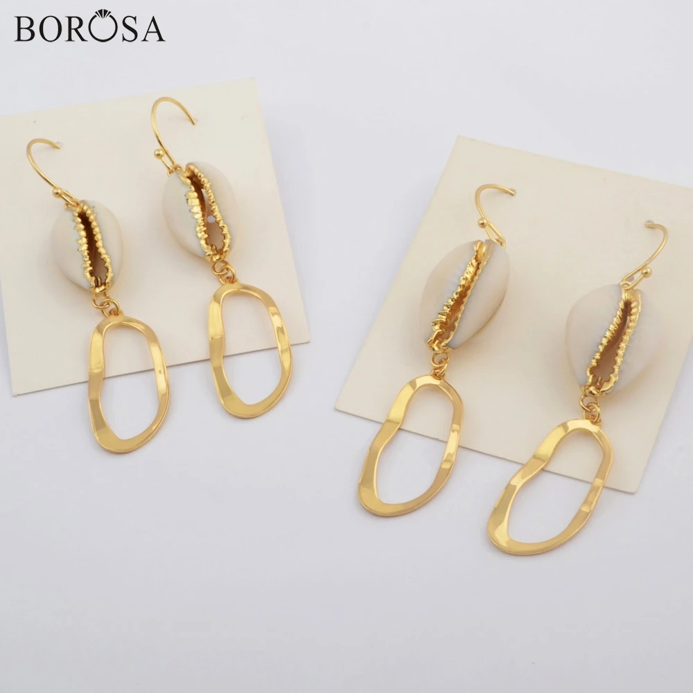Модные ювелирные изделия BOROSA 5/10 пар золотого цвета натуральные серьги капельки
